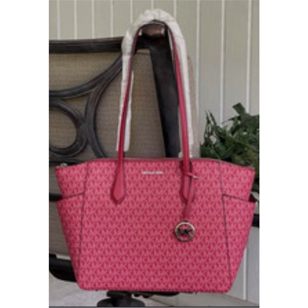 Michael Kors Raspberry Logo Tote - Picture 2 of 2